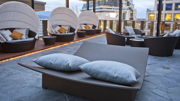 Fairmont Pacific Rim Willow Stream Spa rooftop terrace