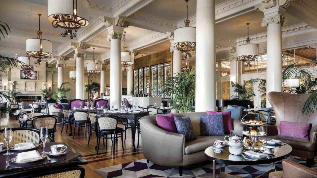 Fairmont Empress tea lounge with afternoon tea at one of the best luxury hotels in British Columbia